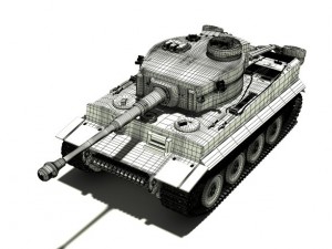 tank pz vi ausfh1 3D 모델