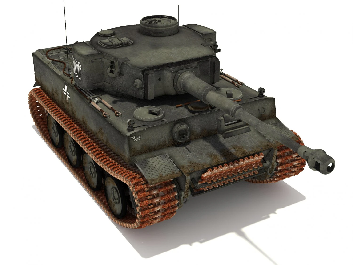 pzvi tiger ausfh1 502 battalion 3D Model .c4d .max .obj .3ds .fbx .stl .blend 