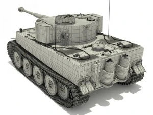 pzvi tiger ausfh1 502 battalion 3D Model