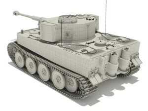 pzvi tiger ausf h1 502 battalion 3D Model