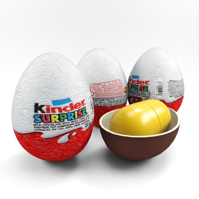 kinder surprise Modelo 3D .c4d .max .obj .3ds .fbx .stl .blend 
