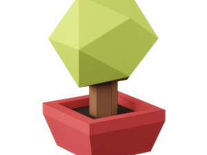low poly plants set 3D Model