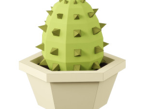 low poly plants set 3D Model