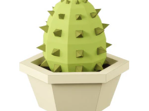 low poly plants set 3D Model