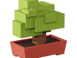 low poly plants set 3D Model