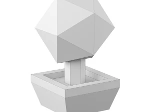 low poly plants set 3D Model