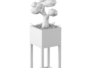 low poly plants set 3D Model
