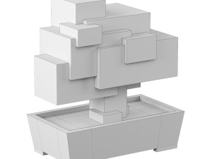low poly plants set 3D Model