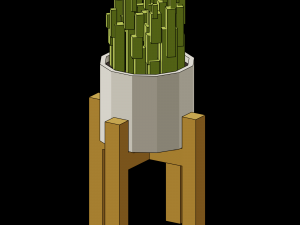 low poly plants set 3D Model