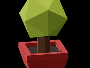 low poly plants set 3D Model