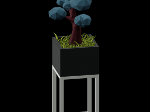 low poly plants set 3D Model