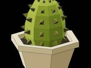 low poly plants set 3D Model