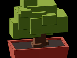 low poly plants set 3D Model