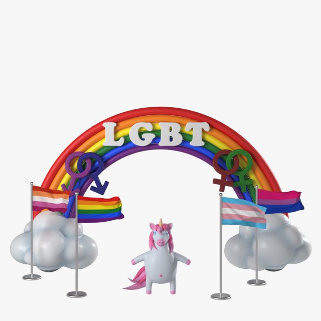 lgbt-community symbols 3D Model .c4d .max .obj .3ds .fbx .stl .blend 