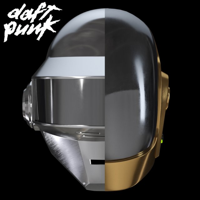 Daft Punk Helmets 3D Model .c4d .max .obj .3ds .fbx .stl .blend 