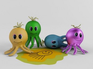 toy octopus Modèle 3D