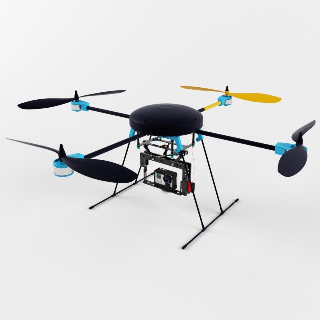 lotusrc t580 quadcopter 3D Model .c4d .max .obj .3ds .fbx .stl .blend 