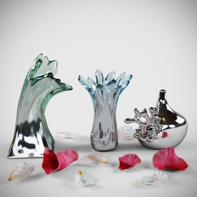 silver splash vase Modelo 3D .c4d .max .obj .3ds .fbx .stl .blend 