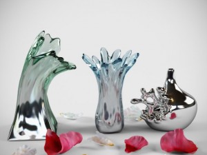 silver splash vase 3D Model