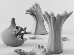 silver splash vase Modelo 3D