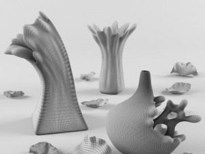 silver splash vase Modelo 3D