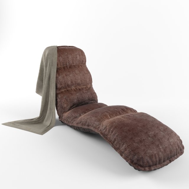 adjustable lounge chair Modello 3D .c4d .max .obj .3ds .fbx .stl .blend