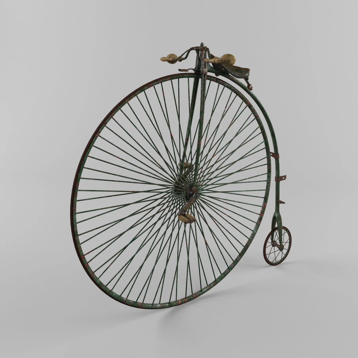 penny farthing bicycle 3D Model .c4d .max .obj .3ds .fbx .stl .blend 