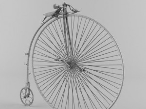 penny farthing bicycle 3D Model