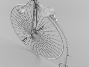 penny farthing bicycle 3D Model