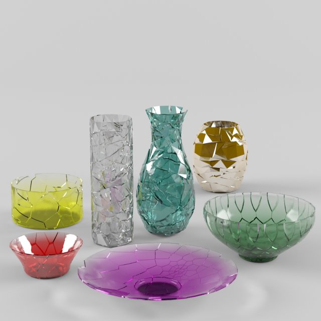 broken vases Modèle 3D .c4d .max .obj .3ds .fbx .stl .blend 