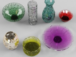 broken vases Modèle 3D