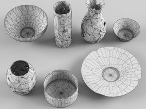 broken vases Modèle 3D