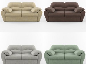 sofa with soft arms 3D Model