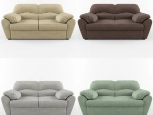 sofa with soft arms 3D Model