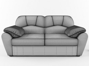 sofa with soft arms 3D 모델