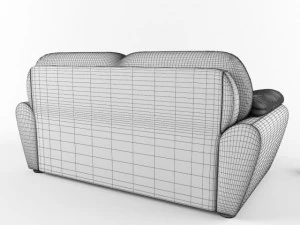 sofa with soft arms 3D Model