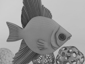 bronze fish and decor 3D मॉडल