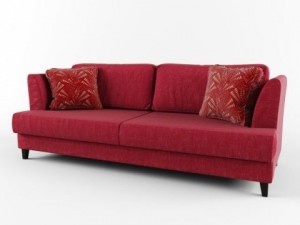 sofa and pillows Modello 3D