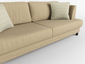 sofa and pillows Modello 3D