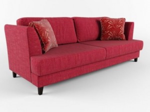 sofa and pillows Modello 3D