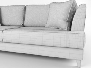 sofa and pillows Modello 3D