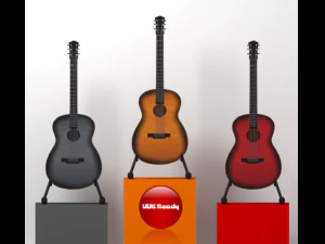 gitara akustyczna Model 3D