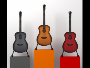 acoustic guitar Modello 3D