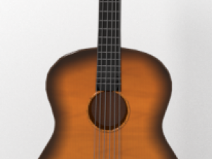 acoustic guitar Modello 3D