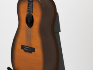acoustic guitar Modello 3D