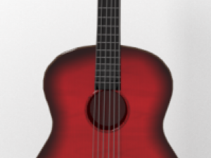 acoustic guitar Modello 3D