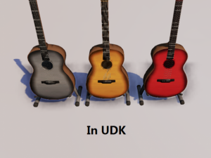 acoustic guitar Modello 3D