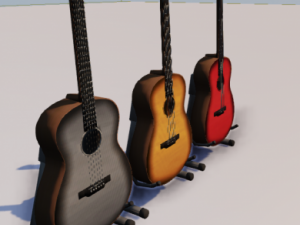 acoustic guitar Modello 3D