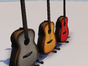 acoustic guitar 3D Model