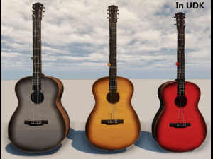 acoustic guitar Modello 3D